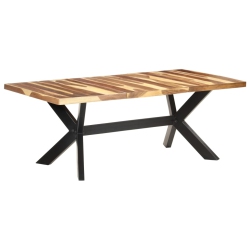 VIDAXL Dining Table 200X100X75 Cm Solid Wood With Honey Finish