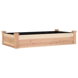 VIDAXL Garden Raised Bed With Liner 120X60X25 Cm Solid Wood Fir