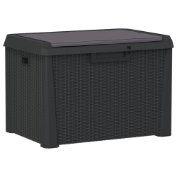 VIDAXL Garden Storage Box With Seat Cushion Anthracite 125 L Pp