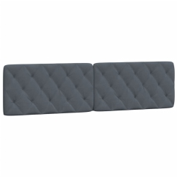 VIDAXL Headboard Cushion Dark 193 Cm Velvet In Grey
