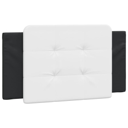 VIDAXL Headboard Cushion "zadar" Black And 100 Cm Faux Leather In White