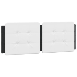VIDAXL Headboard Cushion "zadar" And Black 137 Cm Faux Leather In White