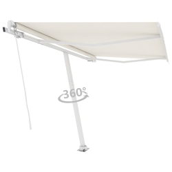 VIDAXL Freestanding Automatic Awning 300X250 Cm Cream
