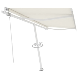 VIDAXL Freestanding Automatic Awning 400X300 Cm Cream