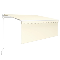 VIDAXL Automatic Retractable Awning With Blind 3X2.5M Cream