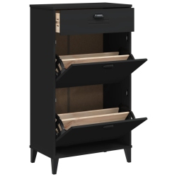VIDAXL Shoe Cabinet Viken Engineered Wood In Black