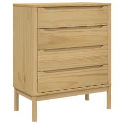 VIDAXL Chest Of Drawers Floro Wax Solid Wood Pine In Brown