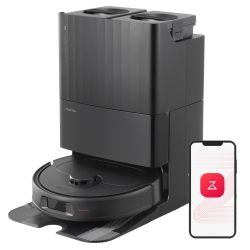 ROBOROCK Qrevo S Robot Vacuum And Mop, Self-Drying, Auto Mop Washing, Self-Emptying & Refilling, 10MM Mop Lifting, Smart Obstacle Avoidance In Black