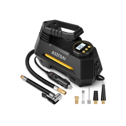 ASTROAI Tire Inflator Portable Air Compressor Tire Air Pump for Car Tires - Car Accessories, 12V Dc Auto Pump \w Digital Pressure Gauge, Emergency