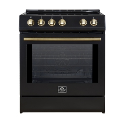 FORNO Leonardo Espresso 30-Inch Slide-In Induction Range In Black