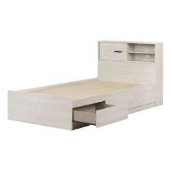 SOUTH SHORE CANADA South Shore Storage Bed And Bookcase Headboard Set Winter Oak Fynn