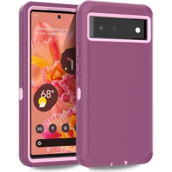 UNKNOWN Case for Google Pixel 6, Pixel 6 Phone Case Heavy Duty Shockproof Dustproof Rugged Defender Protective, 3 In 1