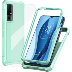UNKNOWN Case for Tcl 40 Xe, Tcl 40Xe Phone Case 6.56" With Screen Protector, Dual Layer Structure Protection