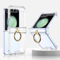 UNKNOWN Clear Case for Galaxy Z Flip 5 With Ring Holder, Soft Tpu Protective Case for Samsung Galaxy Z Flip 5