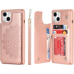 UNKNOWN for Iphone 13 Case With Card Holder, Wallet Case With Credit Card Holders for Iphone13 Phone Case, Pu Leather Card