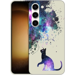 UNKNOWN - Samsung Galaxy S23 Plus Case, Samsung S23+ 5G Case - Galaxy Cat Pattern Printed Cute, Slim & Sleek Plastic