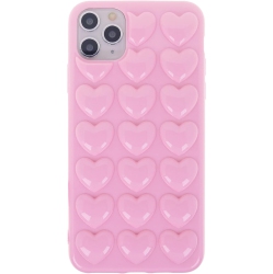 UNKNOWN Iphone 11 Pro Case for Women, 3D Pop Bubble Heart Kawaii Gel Cover, Cute Girly for Iphone11 Pro 5.8 Inch 2019
