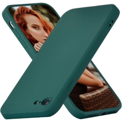 UNKNOWN Case for Iphone Se 2022 5G/iphone 7/iphone 8/iphone Se 2020, Straight Side Liquid Silicone Case Shockproof Full