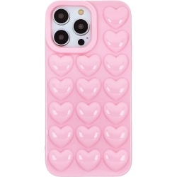 UNKNOWN Iphone 14 Plus Case for Women, 3D Pop Bubble Heart Kawaii Gel Cover, Cute Girly for Iphone14 Plus 6.7 Inch - Baby