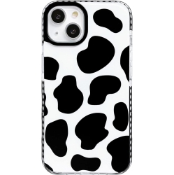 UNKNOWN Compatible for Iphone 15 Case Cow Print Pattern Cute Clear With Design Soft Silicone Cool Aesthetic Protective