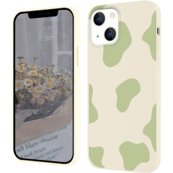 UNKNOWN Cute Cow Case for Iphone 12 Pro Max, Silicone Protective Shockproof Case for Girls Women Cow Print In Green