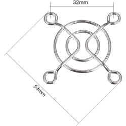 UNKNOWN Cooling Fan Grill Metal Finger Guard 53MM X 53MM for 40MM X 40MM Case Computer Pack Of 5