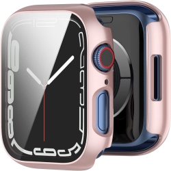 UNKNOWN Apple Watch Series 8 7 Case 41MM Rose Gold, Anti-Fall Apple Series 8 7 Watch Case With Screen Protector In Multicolor