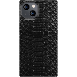 UNKNOWN Square Case Compatible With Iphone 14 Plus - Slim, Glossy, Black, Exotic Snake Print, Easy to Hold