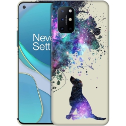 UNKNOWN - Oneplus 8T Case, 1 Plus 8T Case, 1+8T 5G Case - Galaxy Dog Pattern Design Printed Slim, Sleek & Cute Plastic