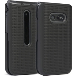 UNKNOWN Case for Lg Classic Flip, [Black] Protective Snap-On Hard Shell Cover [Grid Texture] for Lg Classic Flip