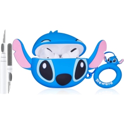 UNKNOWN Cute Stitch Case for Airpod Pro/pro 2 Gen Cases 2019/2022, Funny 3D Cartoon Kawaii Cool Cover With Cleaning Kit &
