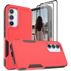 UNKNOWN Case for Samsung Galaxy A54 And 2 PCs Glass Screen Protector, Galaxy A54 5G Case Shockproof Cover for Women