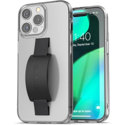 UNKNOWN Bando Designed for Iphone 15 Pro Case With Strap, Transparent Phone Cover With Finger Loop (Clear)