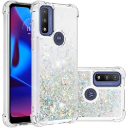 UNKNOWN Moto G Power 2022 Case/motorola Moto G Purre Case Glitter Liquid Cute Clear Flowing Quicksand Tpu Case