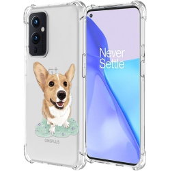 UNKNOWN for Oneplus 9 5G Case Le2110 Case Clear Cute Dog Pattern Cartoon Animal Design Soft Tpu Cover Shockproof Bumper