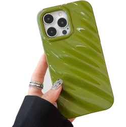 UNKNOWN Cute Curly Wave Case for Iphone 14 Pro Max 6.7 Inches, Water Ripple Pattern Phone Case Slim Shockproof Satin