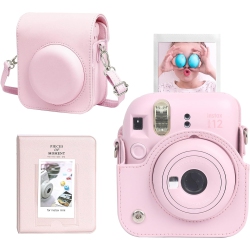 UNKNOWN Protective Case for Fujifilm Instax Mini 12 Camera, Pu Leather Instax Mini 12 Case With 64 Pockets Mini Photo