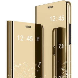 UNKNOWN Samsung Galaxy A71 5G Makeup Mirror Phone Case, Metal Flip Stand Phone Case Cover Full Protective Pu Leather