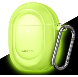 UNKNOWN Case Cover for Google Pixel Buds Pro 2022, Rugged Shield Protective Skin [Front Led Visible], Lime Glow In Green