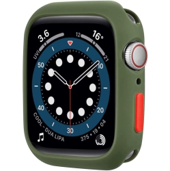 UNKNOWN Ultra Thin Soft Tpu Shockproof Bumper Protector for Apple Watch Case Iwatch Series 9/8/7, Olive 41MM In Green