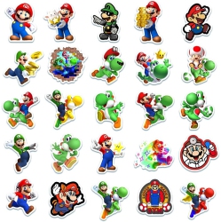 UNKNOWN 50PCs Super Mario Stickers for Laptop Water Bottle Computer Mac Pad Phone Case Hydro Flask Bumper Skateboard Luggage