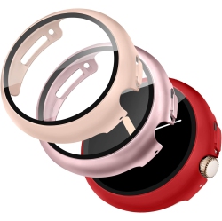 UNKNOWN 3 Pack Cases for Google Pixel Watch, Hard PC Frame Scratch Resistant Bumper Cover With Tempered Glass Screen Protector In Multicolor