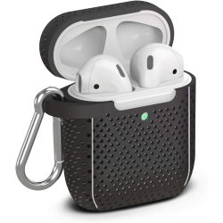 UNKNOWN Airpods Case Cover With Keychain - Protective Hard Silicone Skin for Airpods Keychain Case Clip Carabiner