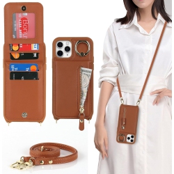 UNKNOWN Iphone 11 Pro Case for Women With Card Holder, Iphone 11 Pro Phone Case With Strap, Crossbody Lanyard Cases