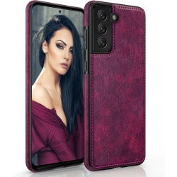 UNKNOWN for Galaxy S22+ 5G Case, Luxury Elegant Pu Leather Flexible Bumper Rugged Non-Slip Grip Shockproof Full Body