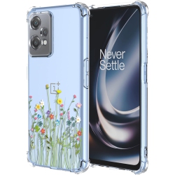 UNKNOWN for Oneplus Nord Ce 2 Lite 5G Case Womens Clear Flower Pattern Slim Case Soft Tpu Cover Shockproof Bumper