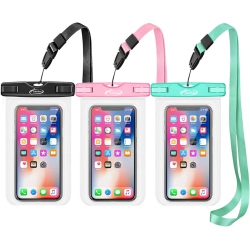 UNKNOWN Waterproof Case, 3 Pack Ipx8 Waterproof Phone Pouch, Dustproof Dry Bag With Lanyard for Iphone 14/13/12/11