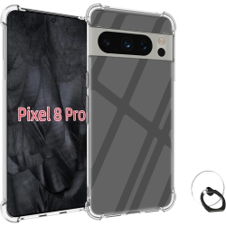 UNKNOWN for Google Pixel 8 Pro Case Compatible With Google Pixel 8 Pro Phone Case Cover [Clear Ring Support] [Shockproof