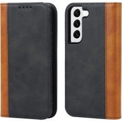 UNKNOWN Etui Samsung Galaxy S22 Wallet Case- Colorblock Design -Pu Leather Cover -Galaxy S22 Étui Pour Portefeuille Flip