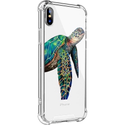 UNKNOWN for Iphone Xs Case Colorful Turtle, Cute Animal Pattern Design Clear Tpu Phone Cases Soft Flexible Slim